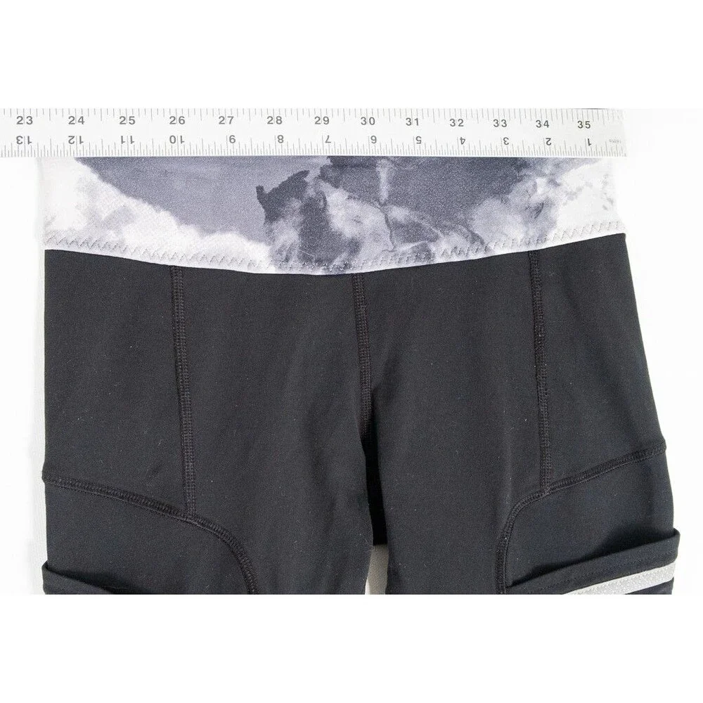 Lululemon Athletic Leggings Black and Gray Women's Size 4
